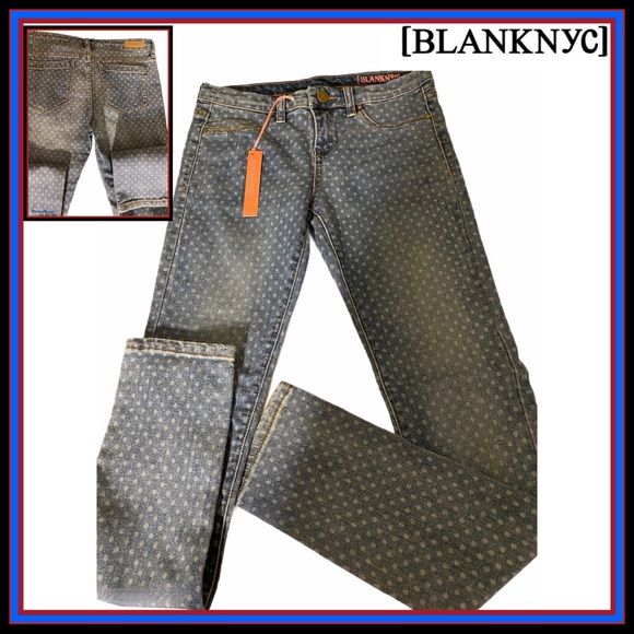 NWT BLANKNYC GIRLS POLKA DOT SKINNY JEANS SZ 14 - Picture 2 of 11